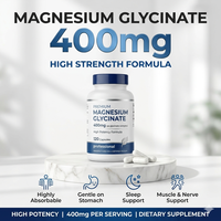 Kapsul Magnesium Glisinat 400mg OEM Suplemen Label Pribadi Kekuatan Tinggi