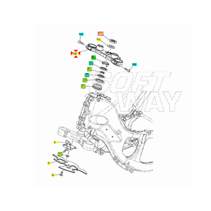 แผ่นยึดโช้คบนสำหรับ Yamaha TMAX 08-11 อะไหล่สำคัญสำหรับระบบกันสะเทือนของรถจักรยานยนต์ - Product Image 1