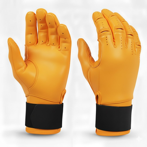 Gants de frappe de baseball professionnels personnalisés en cuir de vache souple, paume antidérapante avancée, légers et durables pour adultes - Product Image 3