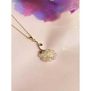 Collana rosa argento infinito 925