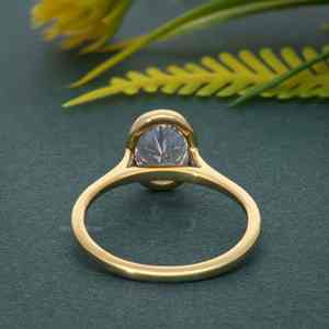 Top Trending 1 Ct VVS IGI Certified VVS Lab Grown Diamond 925 Silver Bezel Set Solitario Anillo de compromiso para mujeres Mayorista - Product Image 4