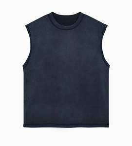 Wholesale 270Gsm Cotton Tank Top Custom <b>Sleeveless</b> T-<b>shirt</b> Men Loose Oversized Acid Wash Men <b>Sleeveless</b> Vest T-<b>shirt</b> for men - Product Image 3