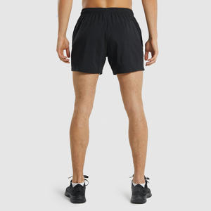 Pantalones cortos de gimnasio de secado rápido para hombre con bolsillos, pantalones cortos informales para correr con logotipo personalizado, transpirables, patrón sólido, ecológicos - Product Image 3