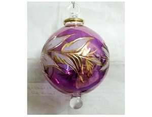 เครื่องประดับต้นคริสต์มาสสุดหรู ทำจากแก้ว งานแฮนด์เมดจากอียิปต์ ดีไซน์เฉพาะตัว สีทอง - Product Image 4