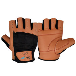 Guantes de gimnasio de cuero personalizados al por mayor Guantes de levantamiento de pesas de diseño personalizado para Fitness y entrenamiento Guantes para Gimnasio para Unisex - Product Image 1