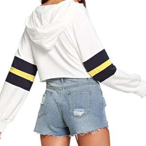 Sudadera Corta con Capucha para Mujer, Alta Calidad, Impresión de Logotipo Personalizado, Nuevo Estilo OEM ODM, Informal, para Otoño/Invierno 2025 - Product Image 5