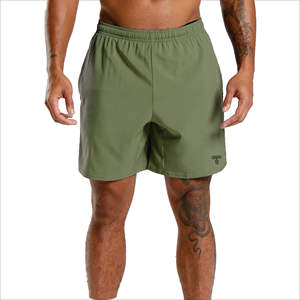 Meilleure qualité hommes mi-taille élastique Basketball Shorts Gym Mesh Design Logo personnalisé broderie décontracté coton solide 100% Polyester - Product Image 1
