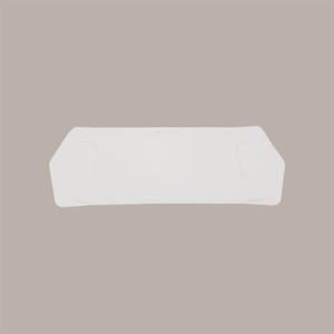 Boîte auto-élevante en carton blanc H60 mm, 150x120, forme rectangulaire, avec poignée, en carton ondulé E recyclé, gaufrée, lot de 10 pièces - Product Image 2