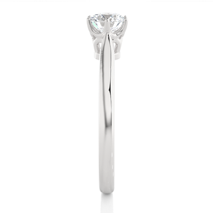 1 Carat Round Moissanite <b>Solitaire</b> Engagement <b>Ring</b> in <b>Silver</b> Elegant and Durable Jewelry Piece - Product Image 3