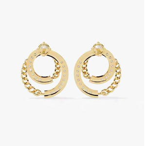 ต่างหูเพชรแล็บทองคำแท้ 10K สีเหลือง คุณภาพ VS ความใสสูง ขายส่ง เครื่องประดับผู้หญิงยอดนิยม RATAN JEWELS สำหรับผู้ที่ต้องการความทันสมัยและได้รับการรับรอง - Product Image 5