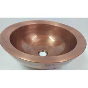 Lavabo de cobre antiguo de doble capa de 16 ''ECM, diseño antiguo liso de - Product Image 2