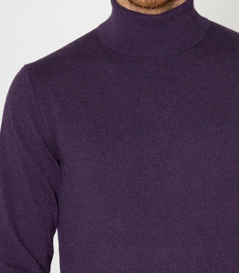 Maglione a collo alto 100% lavorato a maglia in Cashmere per uomo lavorato a mano a maniche lunghe Pullover per l'inverno Made in Italy ODM Supply - Product Image 4
