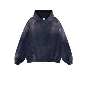 Sweat-shirts à capuche brodés de haute qualité, lavés à l'acide, pour hommes, nouveau design, respirant, 100% coton, tendance, personnalisé - Product Image 3