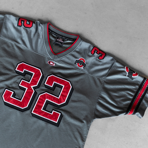 Venta al por mayor de diseño personalizado de fútbol americano Retro Mesh Jersey totalmente sublimación impresa de gran tamaño corto de talla grande - Product Image 1