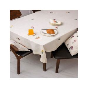 Mantel de algodón orgánico Ultra Premium 100%, el mejor regalo de Navidad, encaje bordado con borlas de Navidad para invierno, cobertura de mesa de 60 pulgadas - Product Image 5