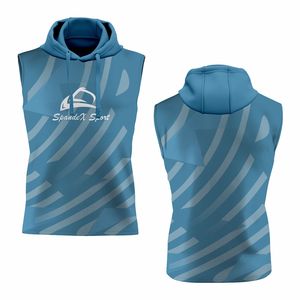 Buena calidad Diseña tus propias sudaderas con capucha de sublimación Sudadera con capucha suave Sudadera con capucha ajustada sin mangas - Product Image 6