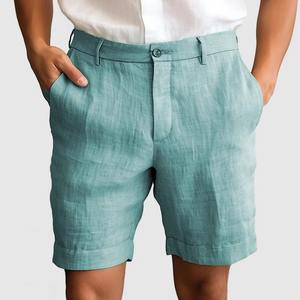 Premium Quality Quick Dry New Released Silver Gray colour Cotton-Linen Shorts Custom Design Men's Multi Colors Shorts Direct - Product Image 3