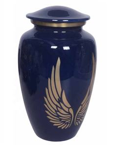 Urne funéraire classique en métal avec ailes dorées, urnes funéraires en métal pour décoration intérieure, urne à cendres, produit très vendu - Product Image 2