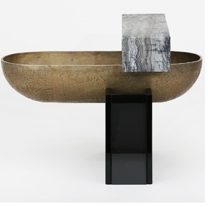 Bol décoratif artisanal personnalisé en laiton et aluminium, finition premium, bols de service pour hôtel, décoration de la maison et de la table - Product Image 3