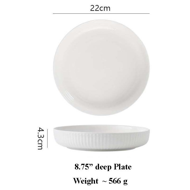Assiette creuse de 8,75 pouces