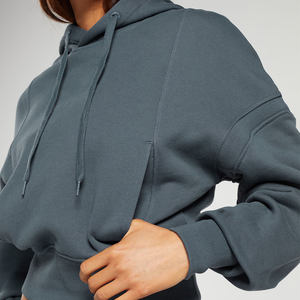 Sweats à capuche courts personnalisés de haute qualité pour femmes Sweatshirts en coton confortables Prix compétitifs Logo avant de nouveau style le mieux noté - Product Image 6