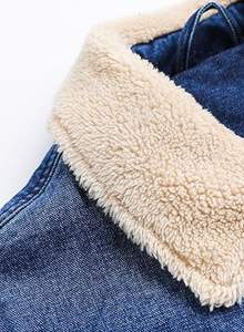 2020 Fashionable Men's Fleece Jean <b>Jacket</b> Winter Cotton Sherpa Lined Denim <b>Trucker</b> <b>Jacket</b> - Product Image 5