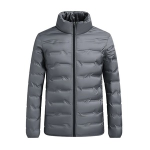 Chaqueta de cuello alto recortada acolchada de algodón para mujer Otoño Invierno cálido Puffer con tela de lona gruesa - Product Image 1