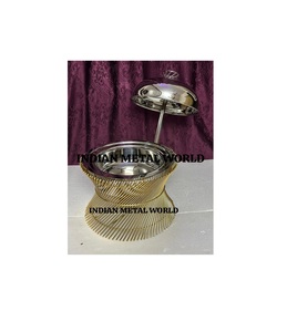 Plato de frotamiento diseño vintage comida para servir olla caliente gran calidad Acero inoxidable servir olla caliente para vajilla servir olla caliente - Product Image 5