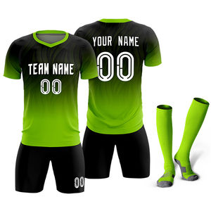 Uniformes de Fútbol Personalizados para Deportes de Equipo, Tela Ligera y Transpirable, Conjunto de Fútbol Estampado de Manga Corta - Product Image 1