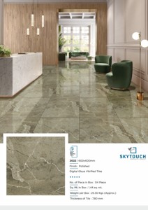 Azulejo de porcelana con aspecto de mármol, azulejo de aspecto pulido Porcelano, azulejos de suelo de porcelana esmaltada completamente pulida, 600x600mm - Product Image 5