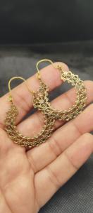 ต่างหูแบบห้อยสไตล์วินเทจ ชุบทองบนทองเหลืองคุณภาพสูง ประดับมุกเทียมรูปปีก ดีไซน์ทันสมัยสำหรับผู้หญิง เหมาะสำหรับงานแต่งงาน - Product Image 6