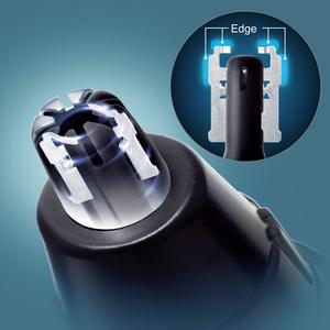 Afeitadora eléctrica negra para uso en seco/húmedo, recortadora de vello nasal, juego con cabezal de afeitado de 5 cuchillas, estación de limpieza y carga, fuente de alimentación USB para uso doméstico - Product Image 1
