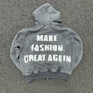 Sudaderas con capucha bordadas desgastadas Vintage para hombre para 2025 hechas con mezcla de algodón de alta calidad para hombre cómodas de llevar térmicas de invierno - Product Image 5