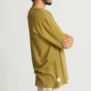 เสื้อยืดถักคุณภาพสูงแบบแห้งเร็ว สไตล์อังกฤษ ปี 2025 ใหม่ รับผลิตแบรนด์ของคุณเอง สีพื้นเรียบ ทรงหลวม ไซส์ใหญ่  แบบเปล่า ปรับแต่งได้ - Product Image 6