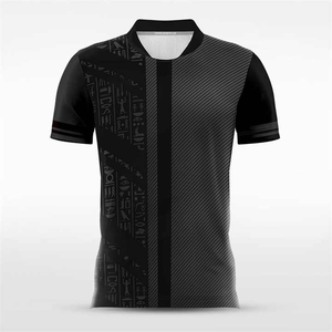 Camiseta de fútbol negra para hombre con logotipo personalizado Retro Team, nuevo diseño de camisetas de fútbol personalizadas para club hechas de poliéster, conjunto de uniformes - Product Image 2