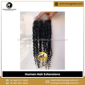 100% Raw sin procesar Virgen Natural 5x5 Cierre rizado Bouncy Curl Extensión de cabello humano para compradores a granel al precio más bajo - Product Image 2