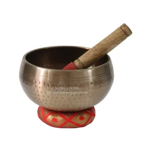 Tigela de bronze de alta qualidade, fabricante de tigelas de canção, tigela de som tibetana, sinos de liga de bronze e bacia de cantar