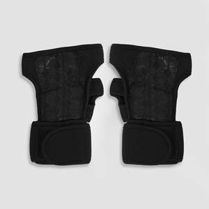 Power Grip 2.0 Half Finger Gloves Black Leather and Polyester for Bodybuilding <b>Weight</b> Lifting and Cycling - Product Image 3