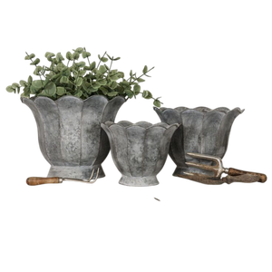 Vase à fleurs rustique en métal galvanisé, design moderne fait à la main, décoration de mariage de style fermier, centre de table - Product Image 3