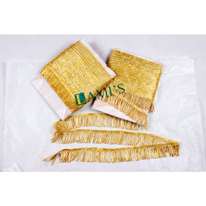 Vente en gros de franges de lingots métalliques dorés, franges de lingots métalliques personnalisées OEM, décorations religieuses liturologiques, franges dorées - Product Image 3