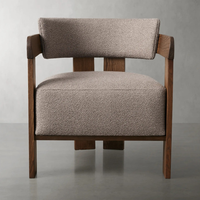 Fauteuil Moderne Luxueux Couleur Naturelle pour Salon, Bureau à Domicile, Chambre, Appartement, Hôtel, Salle de Sport, École, Villa, Style Loisirs