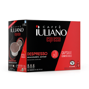 Capsules de café expresso décaféiné Caffe Iuliano, lot de 50, mélange Arabica Robusta, torréfaction douce, compatibles avec le système Uno - Product Image 3