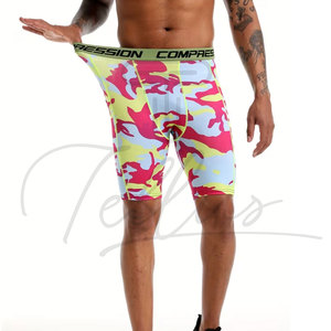 Solid Color Best Selling Men Compression Shorts Breathable Elastic Waist Autumn Custom Made - Product Image 1