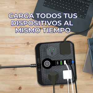 ปลั๊กพ่วงอัจฉริยะอเนกประสงค์ 4 ช่องเสียบ พร้อมพอร์ต USB 3 ช่อง และพอร์ต Type-C 1 ช่อง สำหรับการชาร์จเร็วและปลอดภัย สายยาว 5 เมตร - Product Image 5