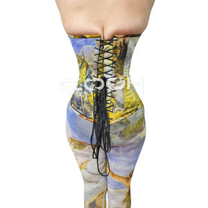 ชุดคอร์เซ็ทพิมพ์ลายสีนู้ดพร้อมเลกกิ้งเข้าชุด - Product Image 6