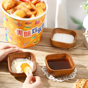 Vente en gros Ensemble de bols en bois d'acacia pour la cuisine Bol de service carré en bois d'acacia de haute qualité Ustensiles de cuisine de l'usine du Vietnam - Product Image 5