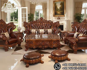 Juego de Sofás de Lujo Estilo Barroco Europeo Negro y Dorado, Tallado a Mano, Madera de Teca Sólida, Tamaño Personalizado Profesional, Diseño de Autor, en Oferta - Product Image 4