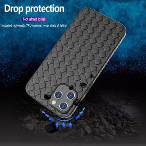 Funda de TPU de Lujo Tejida a Prueba de Golpes con Soporte de Anillo Magnético para Teléfono, Venta al por Mayor para 16 Pro Max Plus 17 - Product Image 4