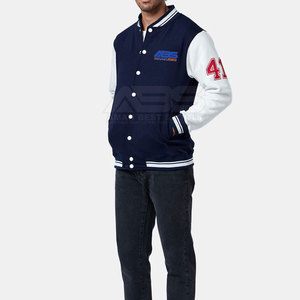 Veste Letterman de couleur unie à manches longues veste Letterman respirante de grande taille meilleure vente veste Letterman - Product Image 4