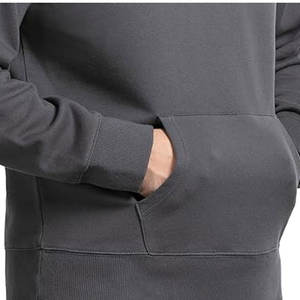 Vente en gros de sweat à capuche en polaire avec logo personnalisé pour hommes pull-over décontracté de couleur unie sweat à capuche d'hiver avec logo de marque privée sweat à capuche - Product Image 4